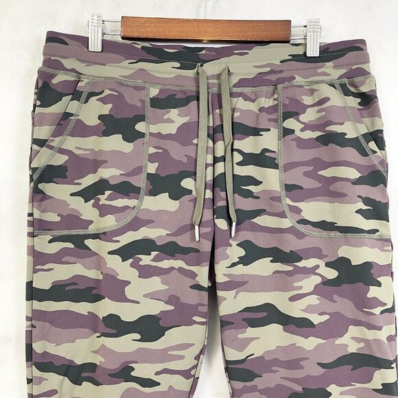 Zyia Womens Unwind Jogger Pants Size XLarge Purple Camo Active Pull On Workout - Picture 3 of 12